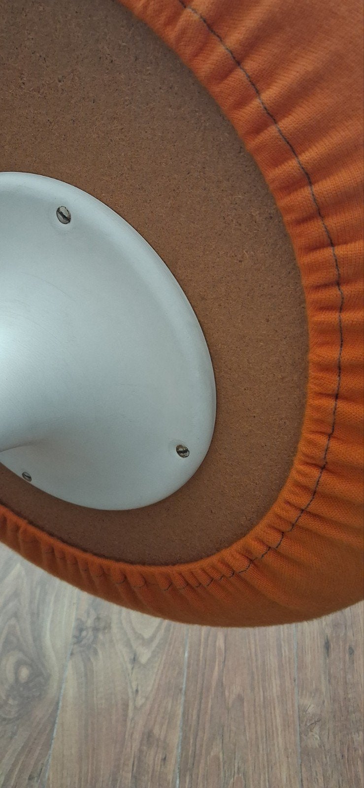 Vintage kruk met tulpvoet,Tamburin design, Ophalen of Verzenden, Gebruikt, Overige materialen