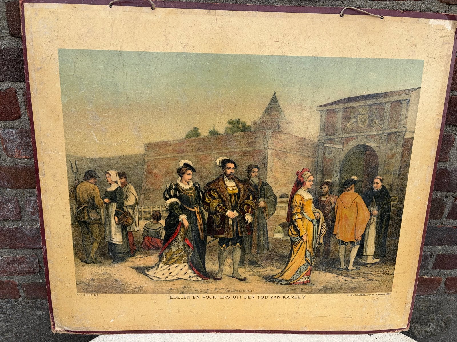 Losse 10 oude Antieke Schoolplaten, Antiek en Kunst, Antiek | Schoolplaten, Ophalen, Overige thema's