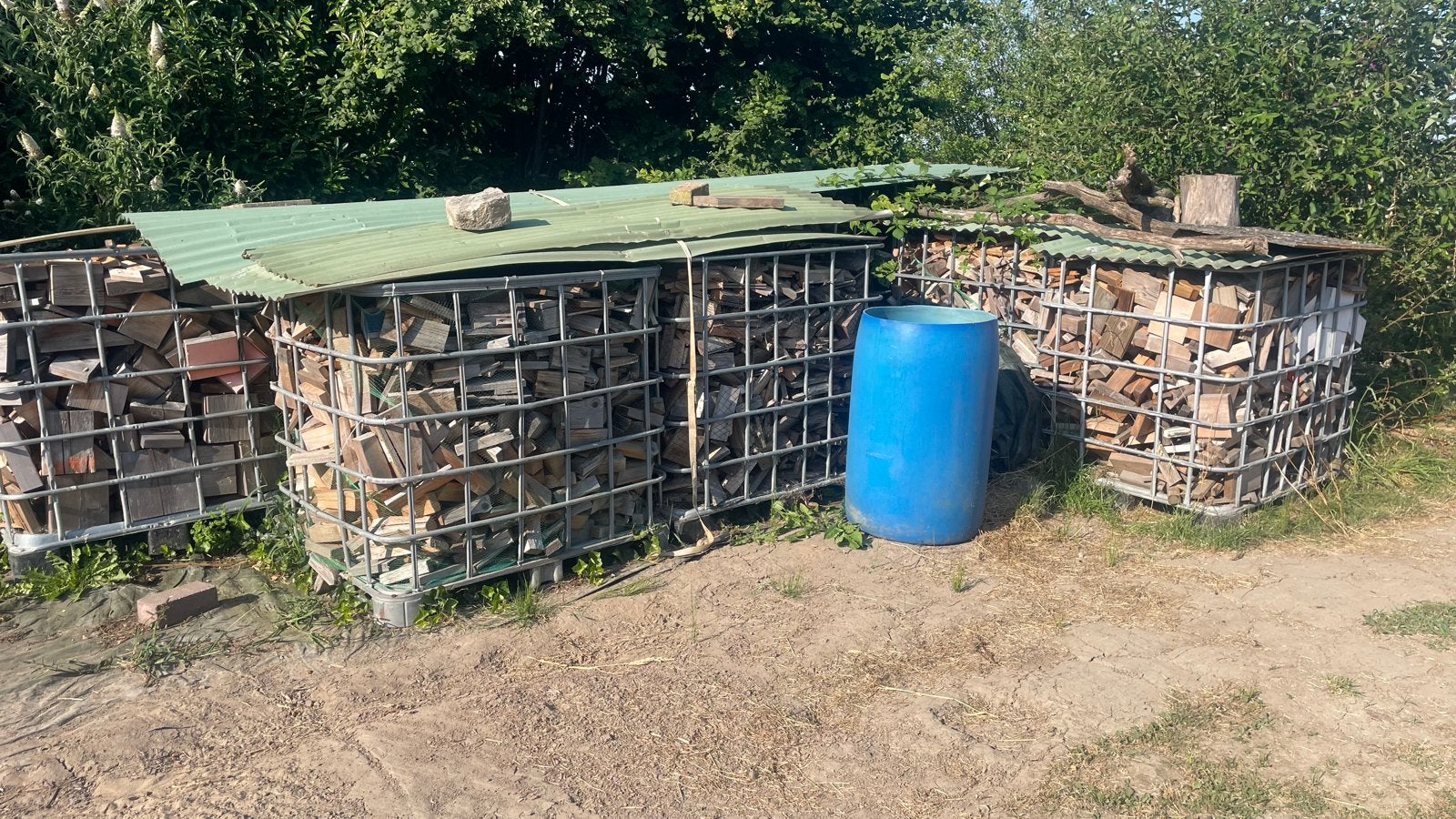 Stookhout/afvalhout voor tegelkachel/kleine kachel (8 IBC), 6 m³ of meer, Ophalen, Overige houtsoorten, Blokken