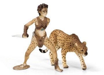 Schleich 70442 Laissa met luipaard, Verzamelen, Dierenverzamelingen, Verzenden, Gebruikt, Overige soorten, Beeldje of Figuurtje