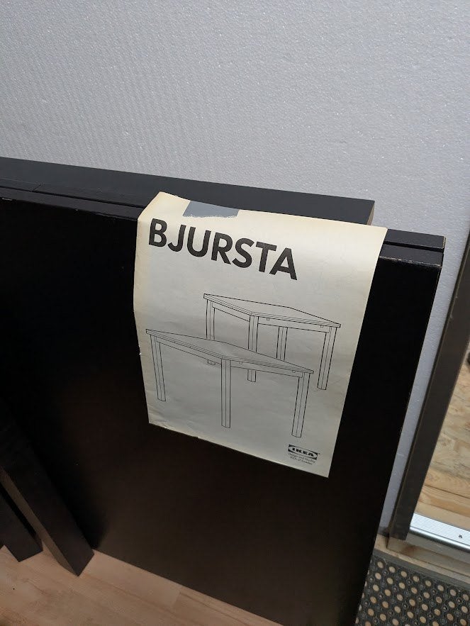 keukentafel "Bjursta" van Ikea, Huis en Inrichting, Tafels | Eettafels, Ophalen, Gebruikt, 50 tot 100 cm, Vierkant