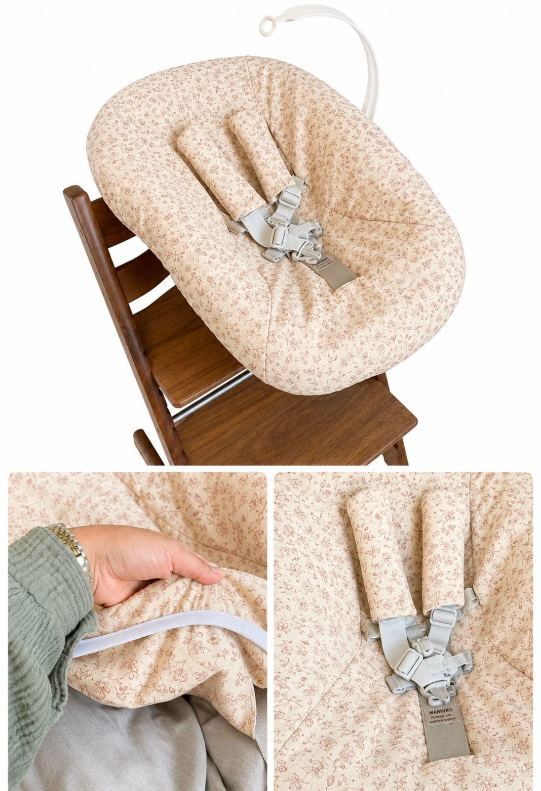 Retro bloemen hoes voor Newborn set van stokke, Ophalen of Verzenden, Nieuw, Meegroeistoel, Stoelverkleiner