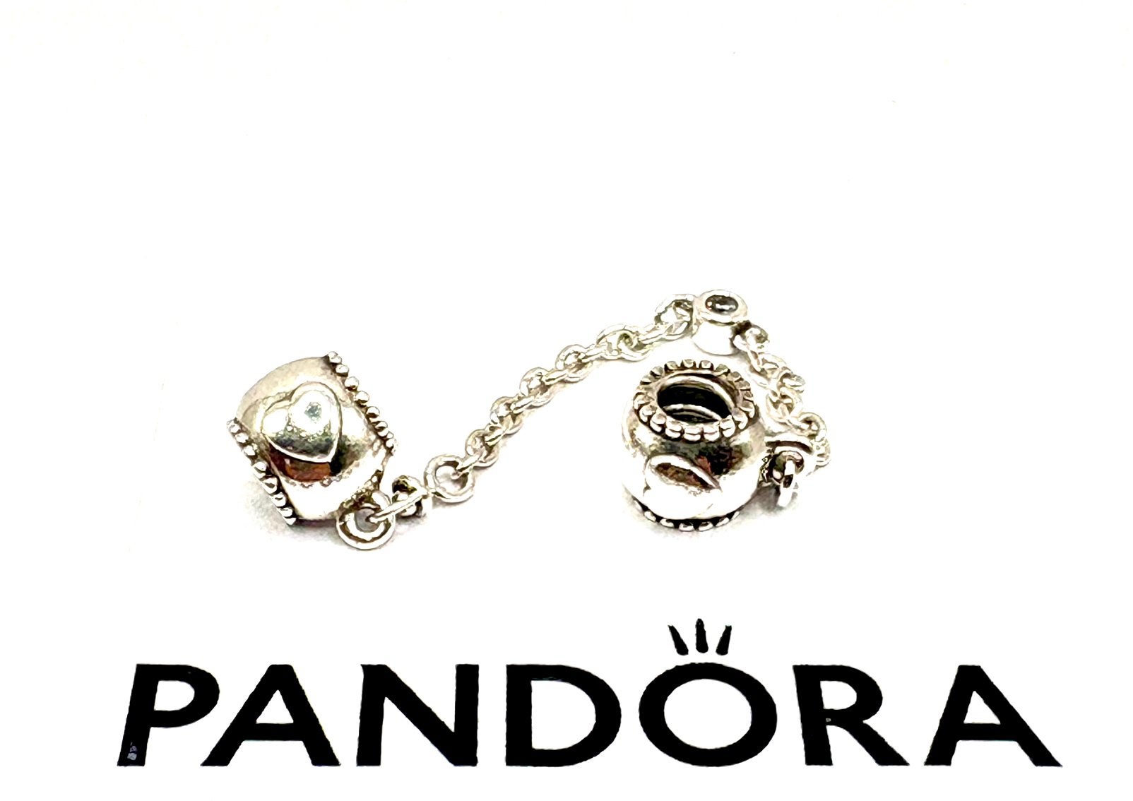 Pandora veiligheidsketting harten, Ophalen of Verzenden, Zo goed als nieuw, Zilver, Pandora