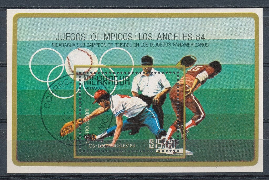 Nicaraqua 1984 blok 159 gest., Ophalen of Verzenden, Gestempeld, Midden-Amerika