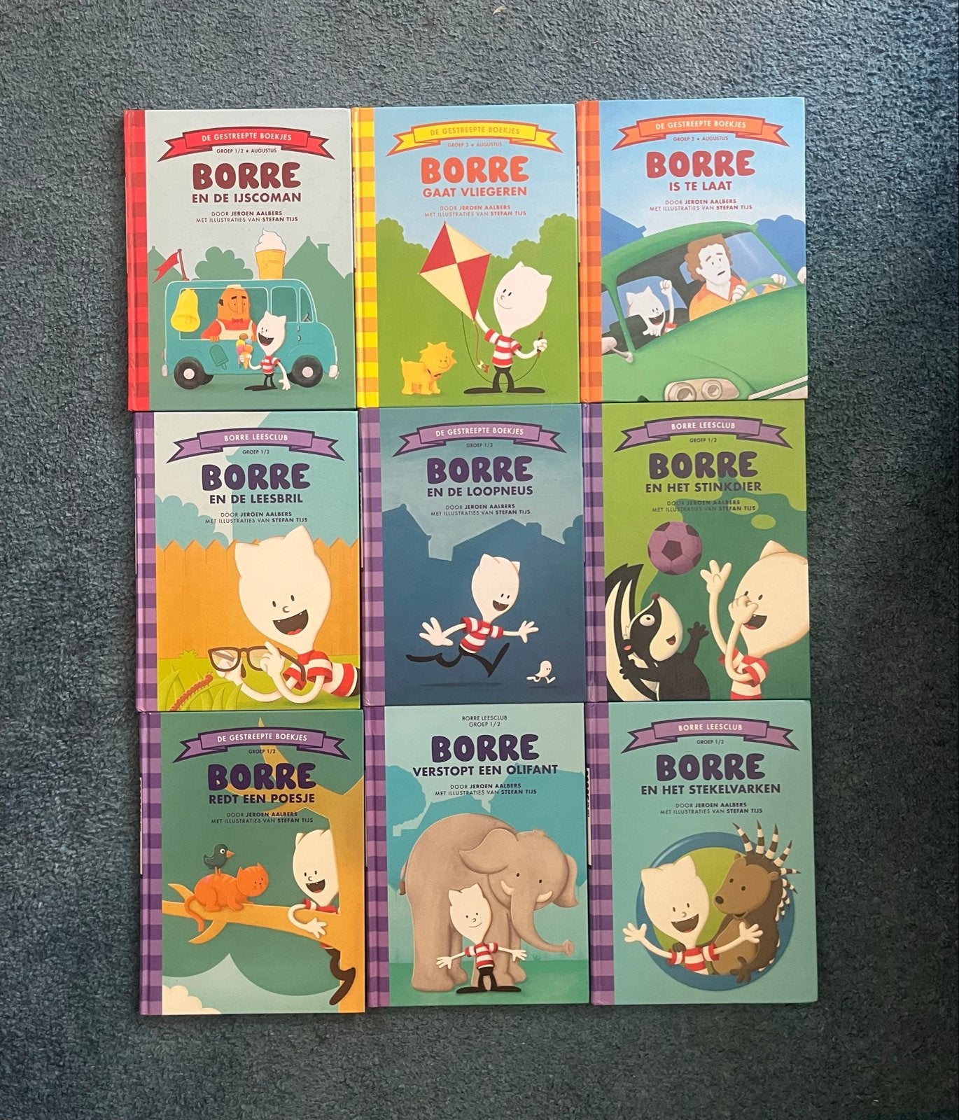 Borre Leesclub Boeken - De Gestreepte Boekjes (10 stuks), Boeken, Ophalen of Verzenden, Gelezen, 2 tot 3 jaar