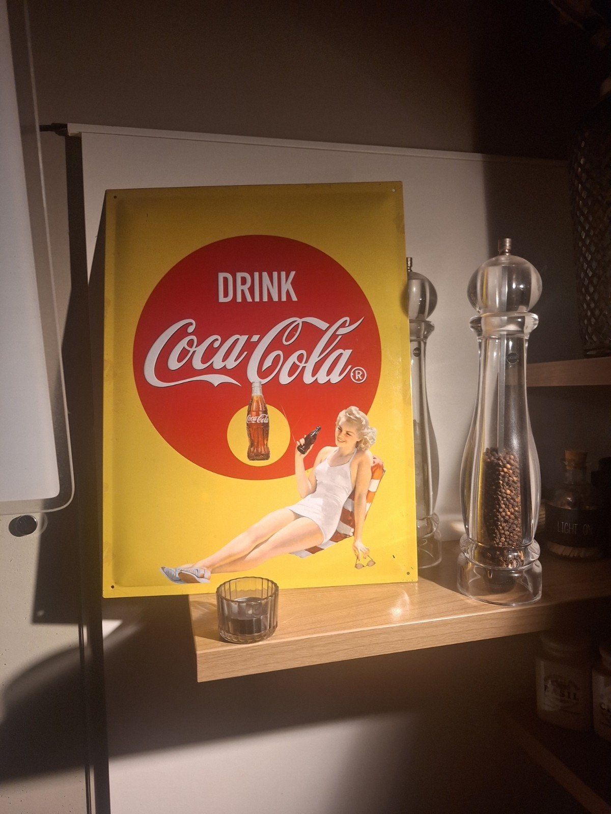 Vintage Coca-Cola Metalen Reclamebord, Ophalen of Verzenden
