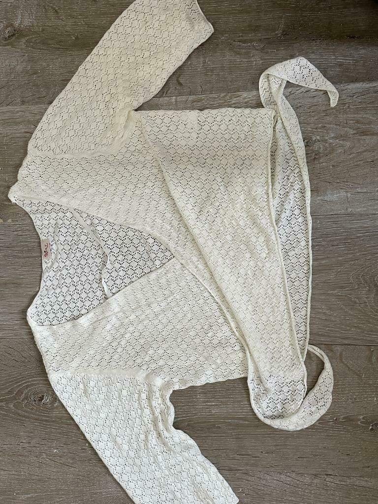 Wikkelvestje roomwit Heart maat M l, Kleding | Dames, Truien en Vesten, Verzenden, Nieuw, Maat 38/40 (M), Wit