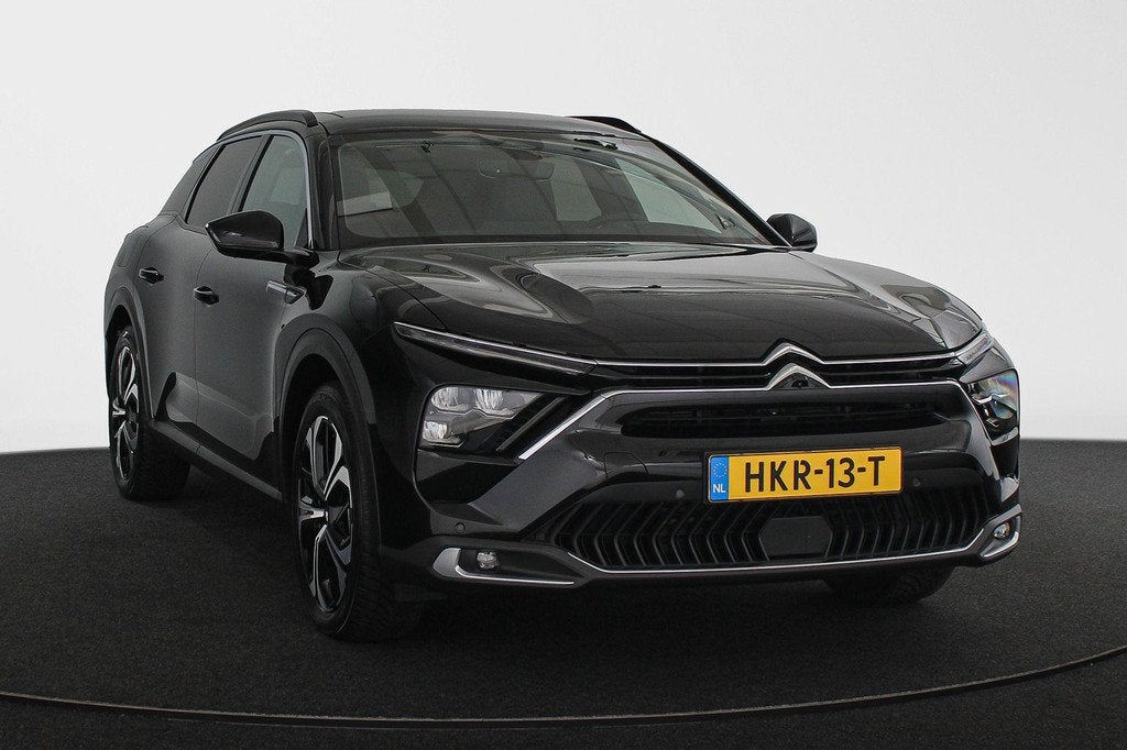 Citroen C5 X Shine 1.6 PHEV 225 pk Pano Schuifdak Massagesto, Auto's, Citroën, 1350 kg, Gebruikt, 4 cilinders, Zwart