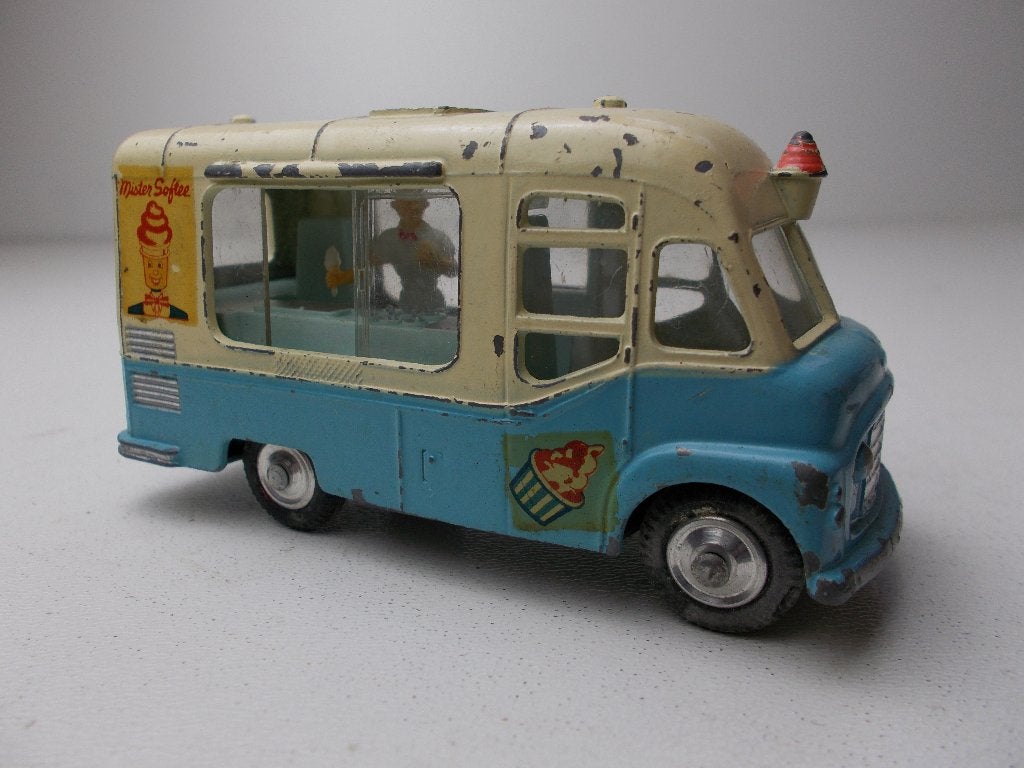 1963 Corgi Toys 428 SMITHS KARRIER. MR. SOFTY ICE CREAM (-A), Ophalen of Verzenden, Zo goed als nieuw, Bus of Vrachtwagen, Corgi