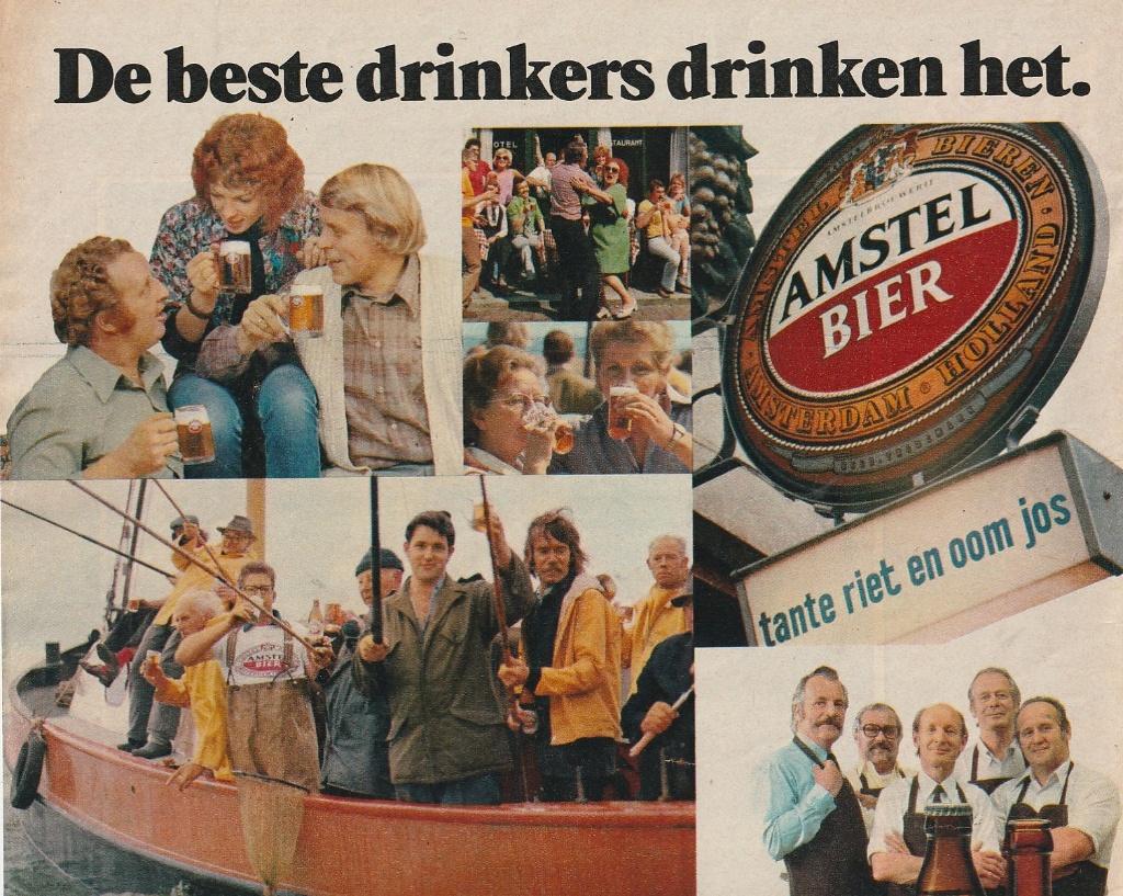 Retro reclame 1976 Amstel bier pils voor de vissers, Verzenden, Overige typen