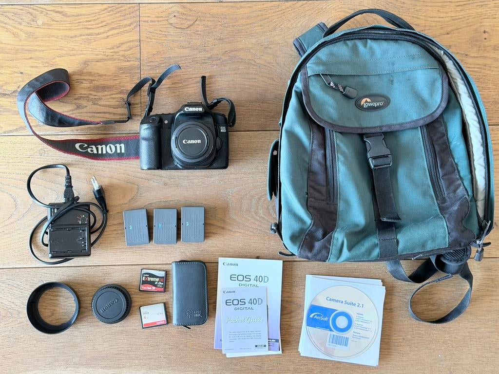Canon EOS 40D Complete Ready-to-Shoot Kit, Ophalen of Verzenden, Zo goed als nieuw, Canon, Geen optische zoom