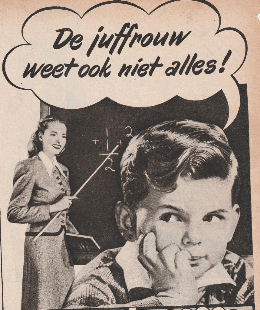 Retro reclame 1950 Colgate tandpasta jongetje op school, Verzenden, Overige typen