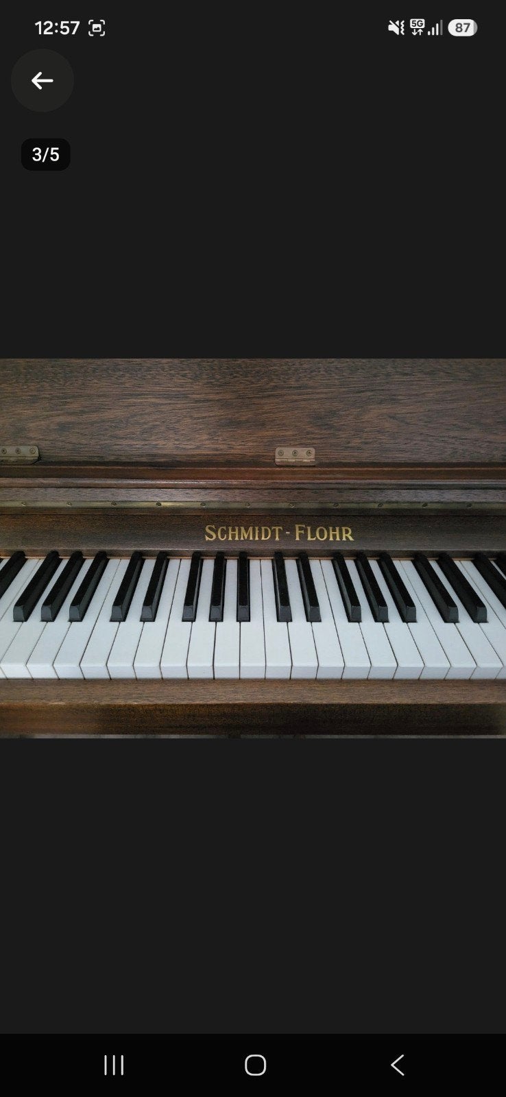 Schmidt-Flohr Piano - Gebruikt, Bruin, Muziek en Instrumenten, Ophalen, Gebruikt, Bruin, Piano
