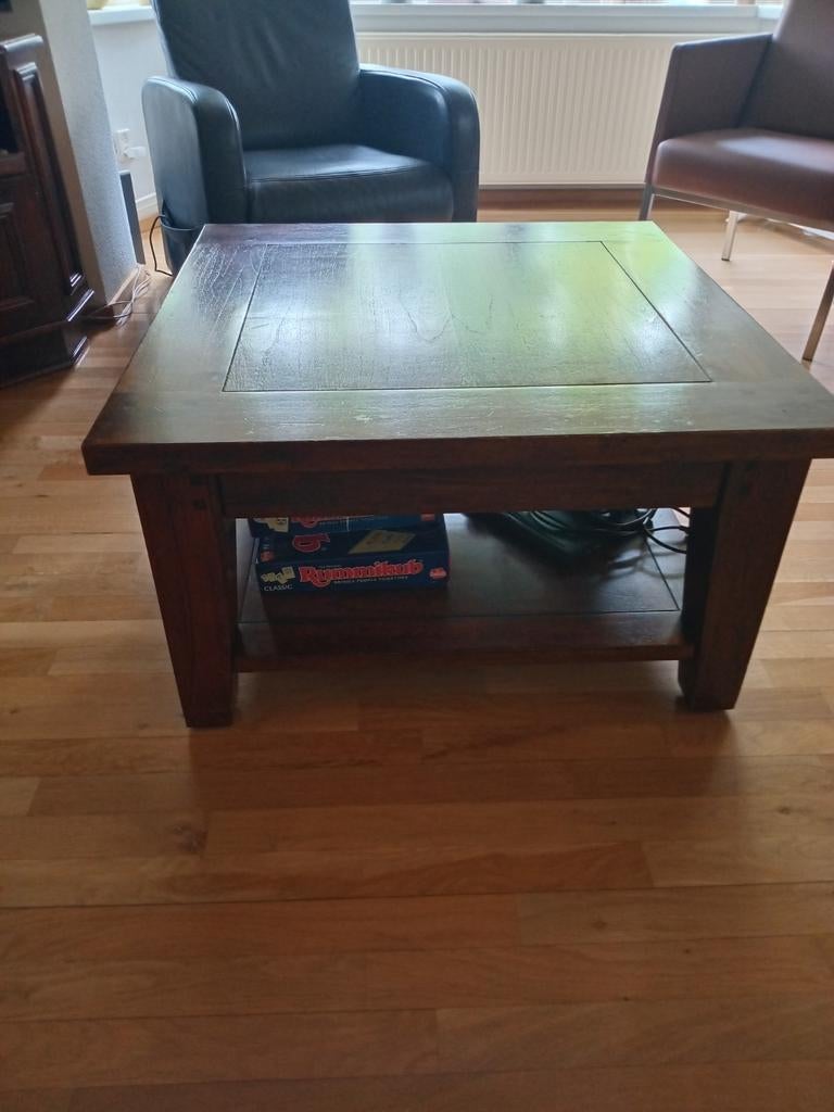 Salontafel, eiken, Ophalen, Gebruikt, 50 tot 100 cm, Vierkant