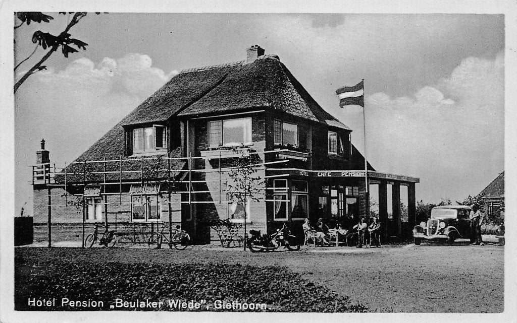 AM277 Giethoorn Hotel Pension Beulaker auto klassieker  jr30, Verzenden, 1920 tot 1940, Ongelopen, Overijssel