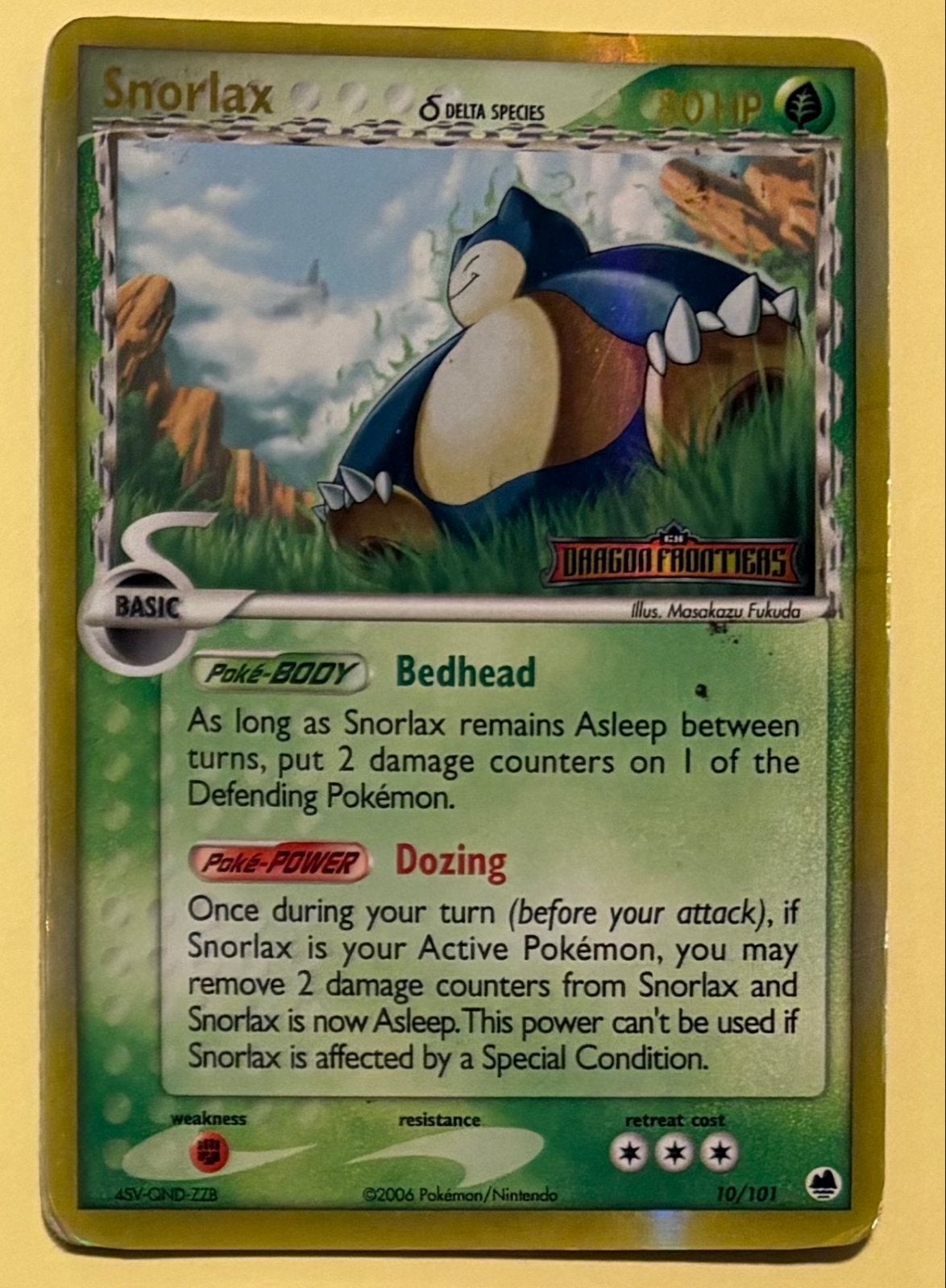 Pokémon Kaart Snorlax 10/101, Ophalen of Verzenden, Gebruikt, Losse kaart