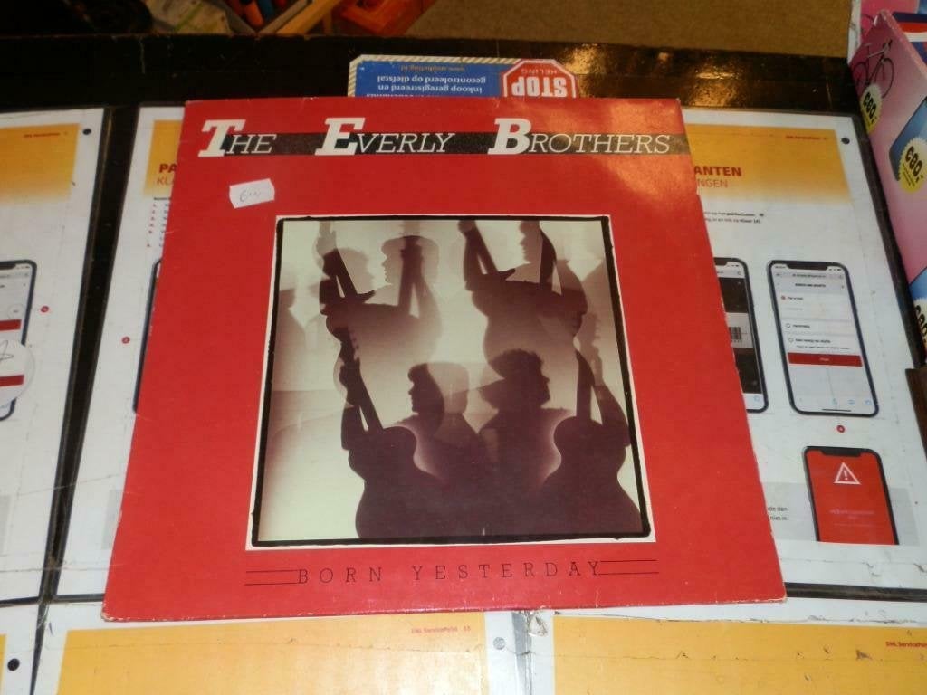 Lp The Everly Brothers Born Yesterday 1985, Cd's en Dvd's, Vinyl | Pop, Ophalen of Verzenden, Gebruikt, 12 inch