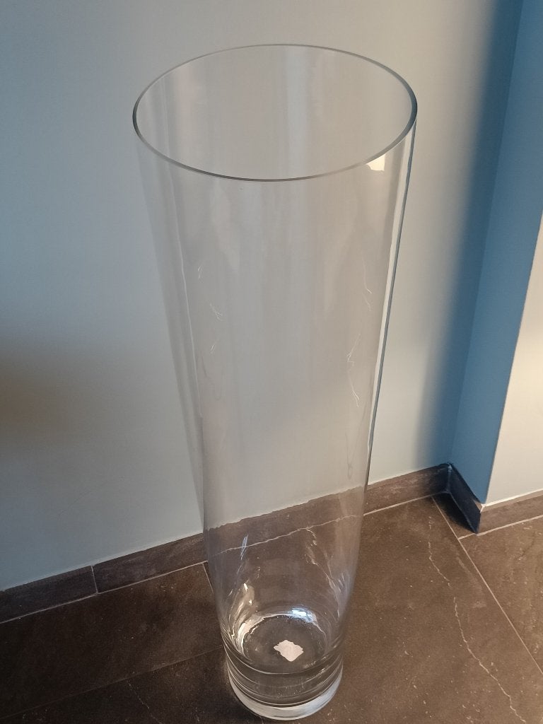 Glazen vaas, groot, Huis en Inrichting, Ophalen, 90 cm, Transparant, Nieuw
