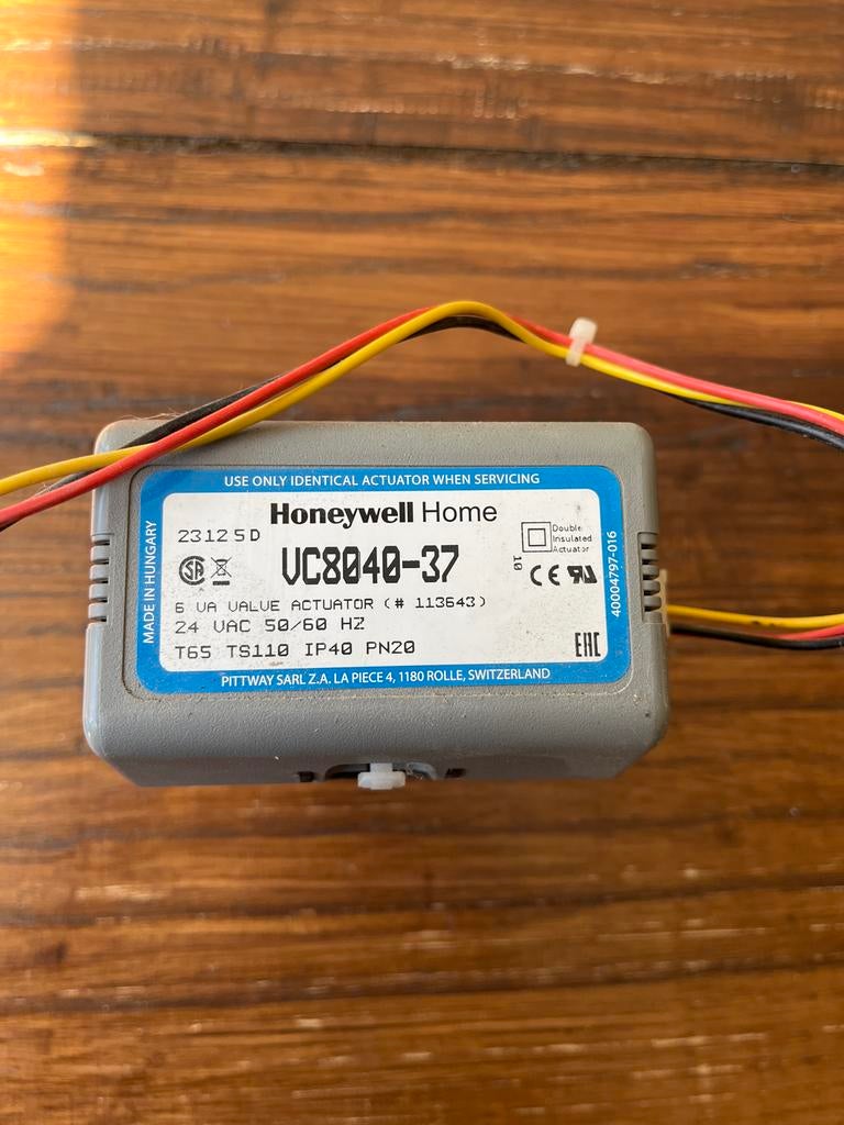 Honeywell Home VC8040-37 Klepactuator met klep, Ophalen of Verzenden, Gebruikt