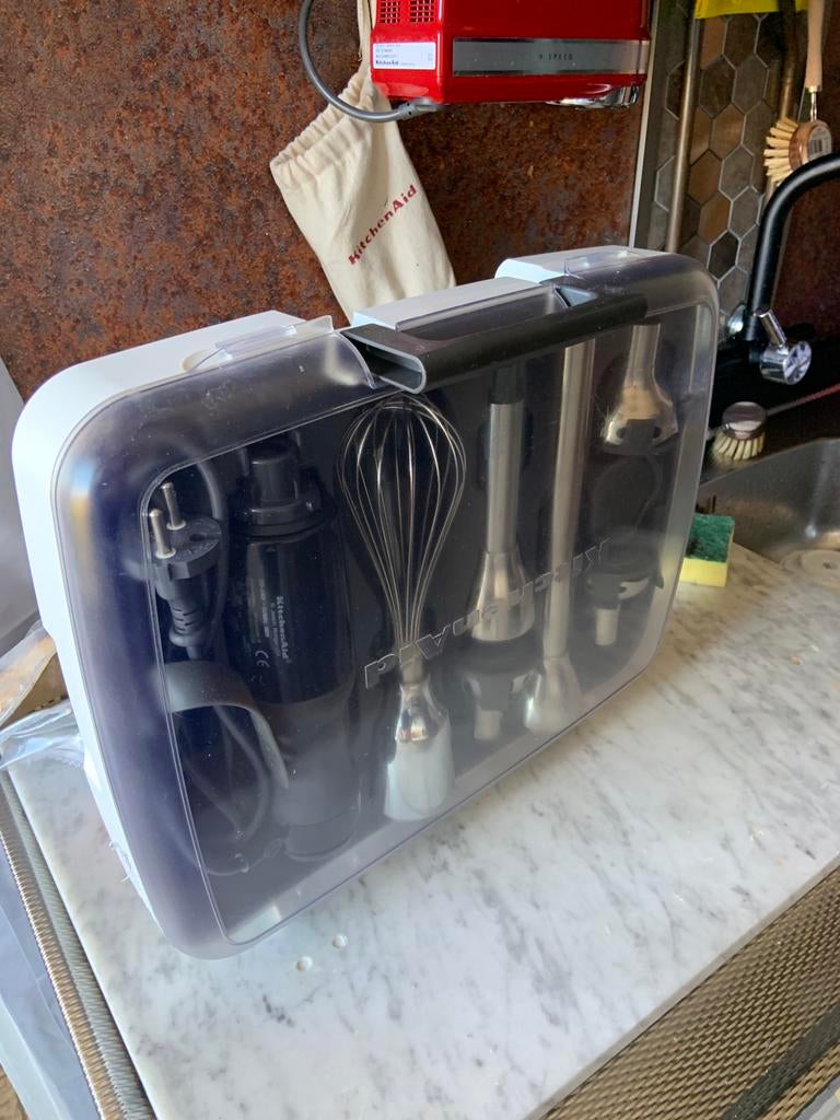 Kitchenaid staafmixer in luxe koffer, Huis en Inrichting, Keuken | Keukenbenodigdheden, Ophalen, Zo goed als nieuw