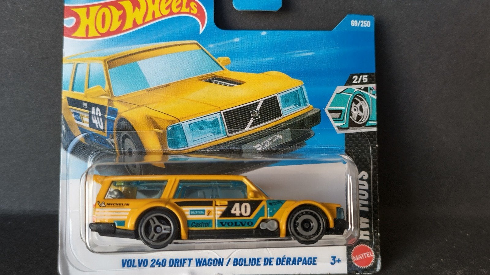 Volvo 240 Drift Wagon yellow 1:64 Hotwheels Pol, Auto, ., Nieuw, Ophalen of Verzenden