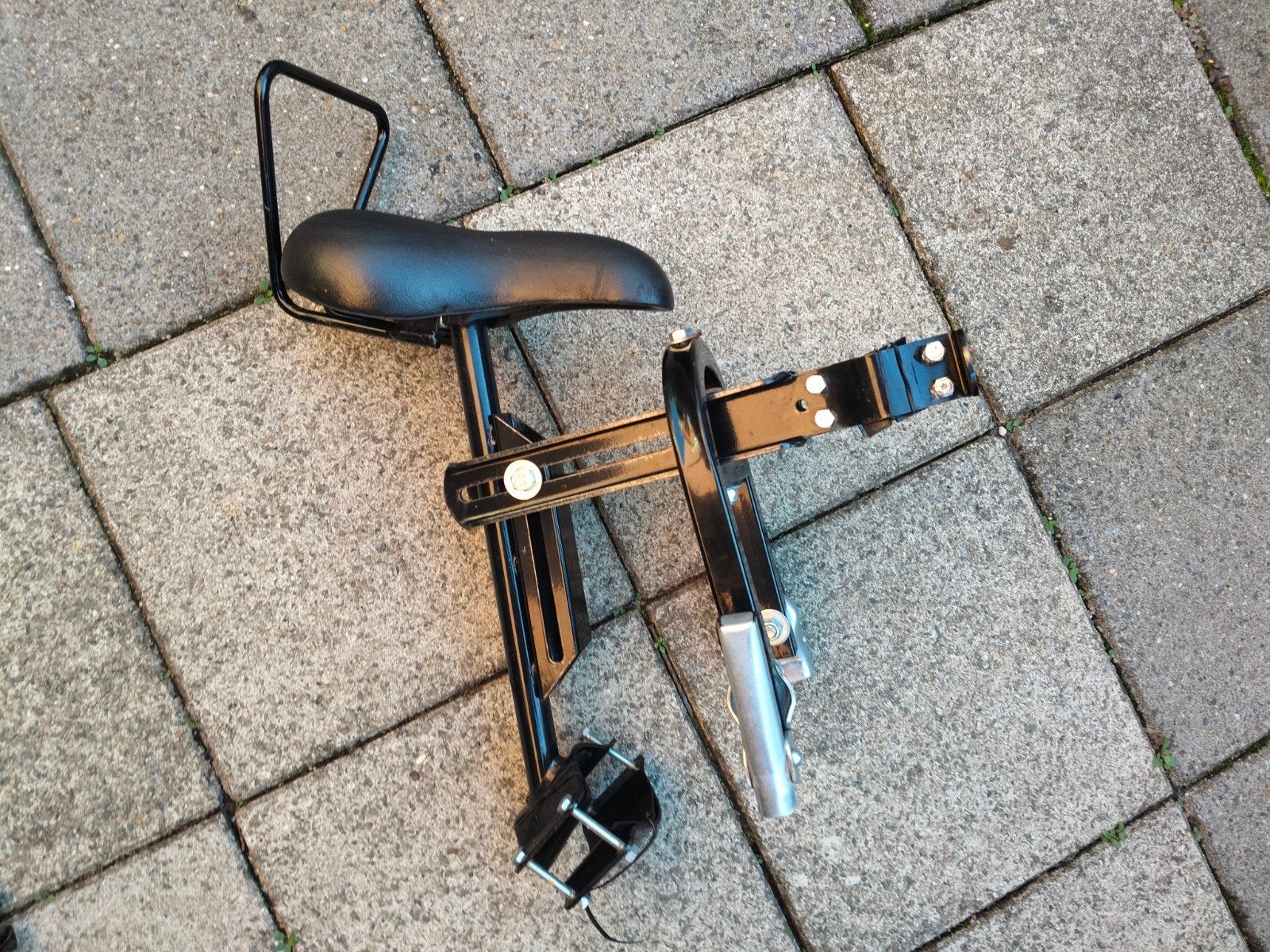 Gebruikt fietstoel / zadel op stang voor, 22 t/m 36 kg, Voorzitje, Ophalen of Verzenden, Zadel op stang model 4