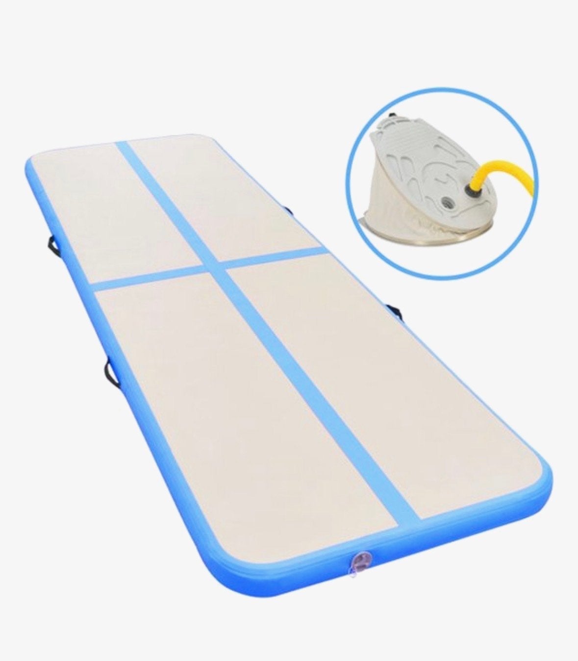 Opblaasbare Airtrack Gymnastiekmat 300x100x10, Ophalen, Nieuw, Kindermaat 122 t/m 140, Blauw