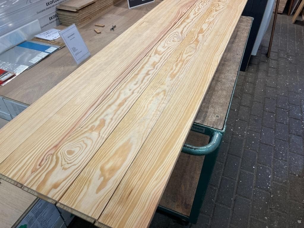 Grenen vloerdelen , planken 21 x 100mm zonder vellingkant, Ophalen of Verzenden, Nieuw, 75 m² of meer, Parket