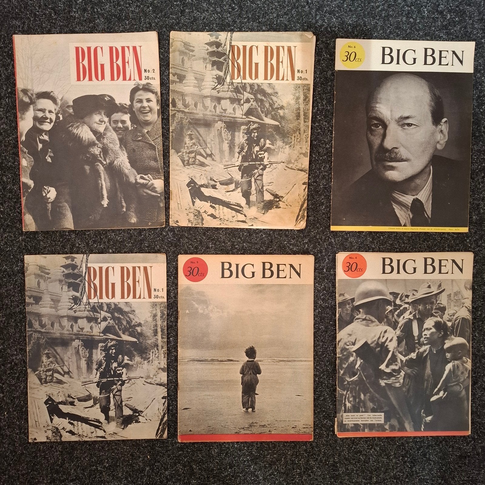 20 Tijdschriften o.a (Big ben en KIJK) zie fotos, Verzenden, Tweede Wereldoorlog, Gelezen