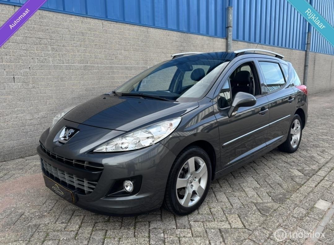 Peugeot 207 SW 1.6 Allure AUTOMAAT|Half Leder|Cruise|NW APK|, Auto's, Euro 5, Gebruikt, 4 cilinders, Leder en Stof