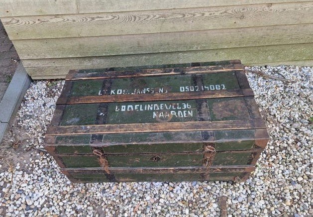 Houten kist vintage, Ophalen, Gebruikt, 50 tot 100 cm, Minder dan 50 cm