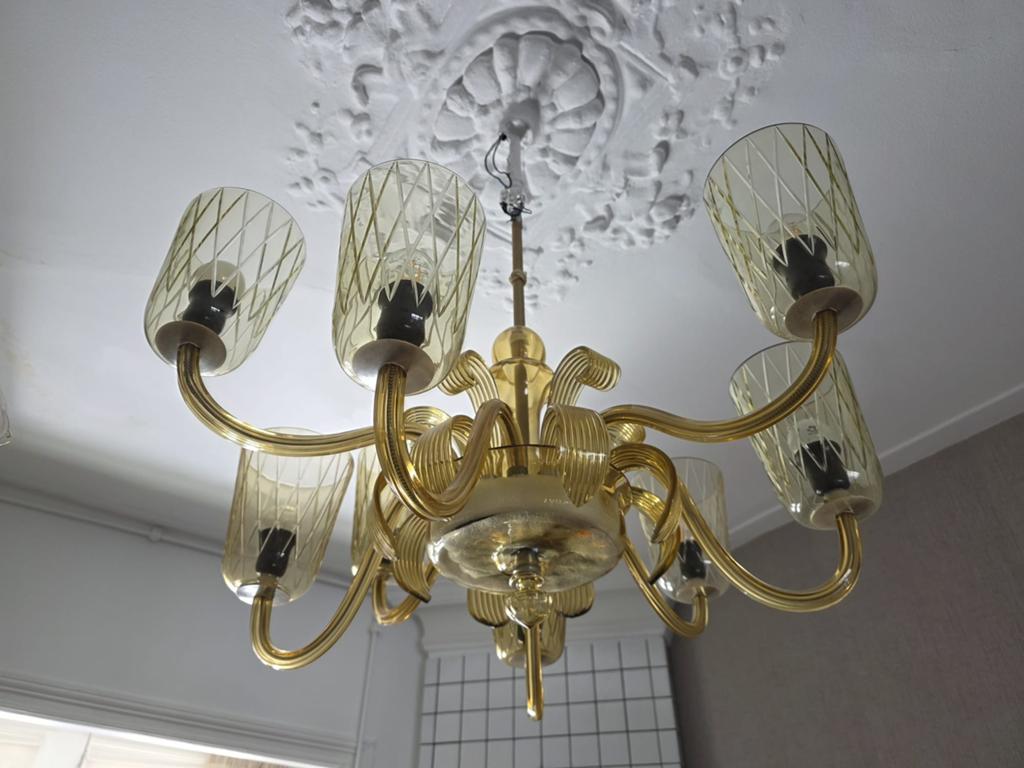 Murano kroonluchter, Huis en Inrichting, Lampen | Kroonluchters, Ophalen, Gebruikt
