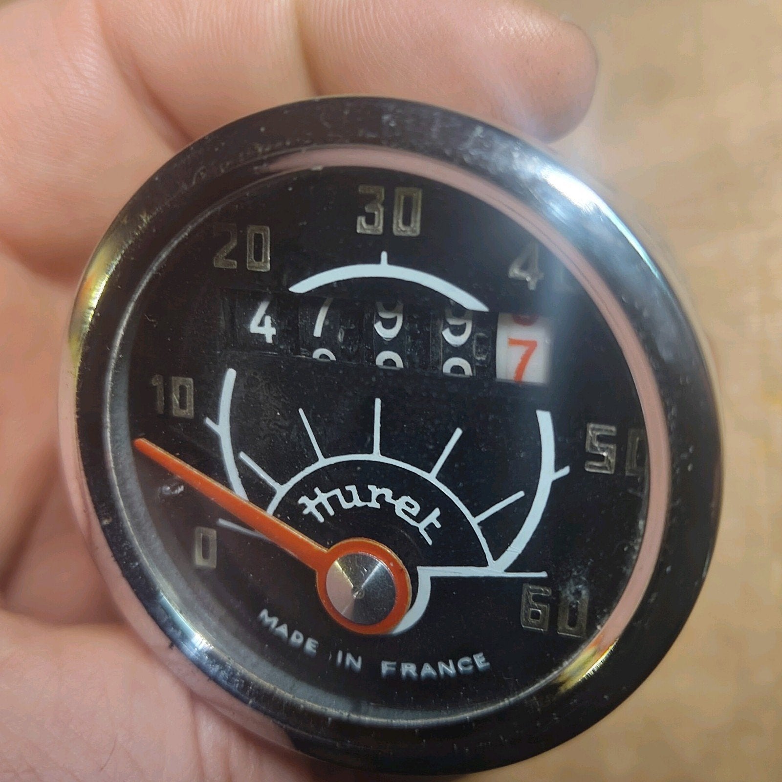 Huret Kilometerteller 48mm, Fietsen en Brommers, Ophalen of Verzenden, Gebruikt, Overige typen, Overige merken