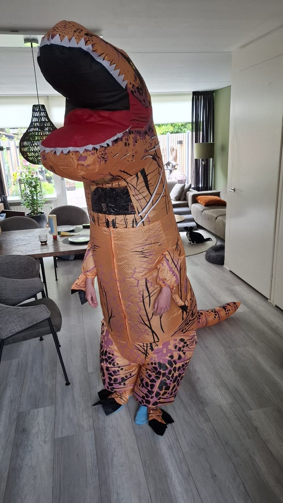 Opblaasbare dino pak, Ophalen of Verzenden, Zo goed als nieuw