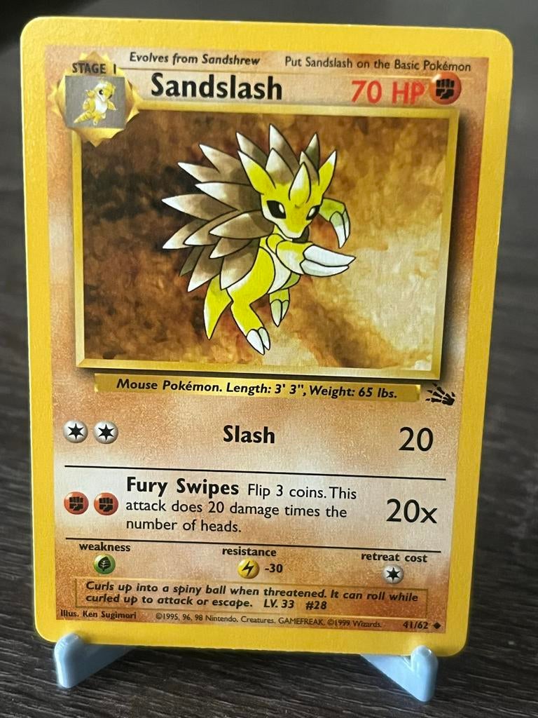 Sandslash (41/62) - Fossil - EX/Good, Ophalen of Verzenden, Gebruikt, Losse kaart