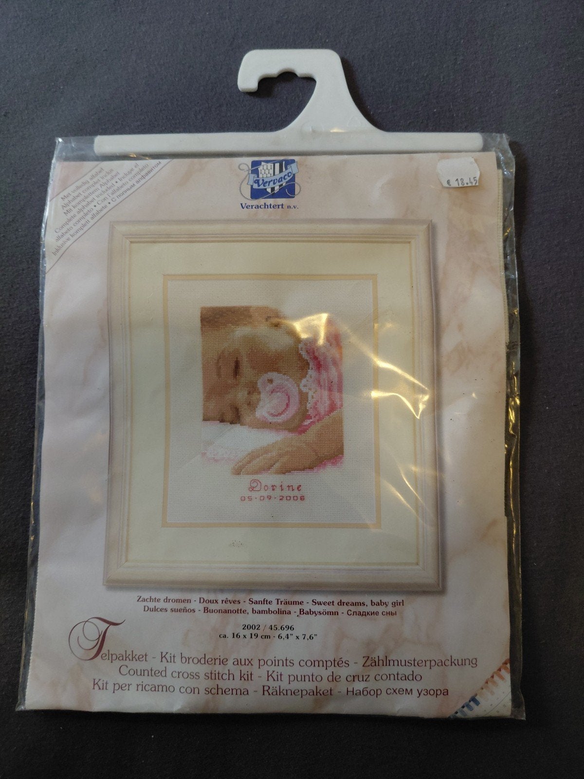 Borduurpakket baby meisje - Zachte dromen, Ophalen, Nieuw, Borduurpakket