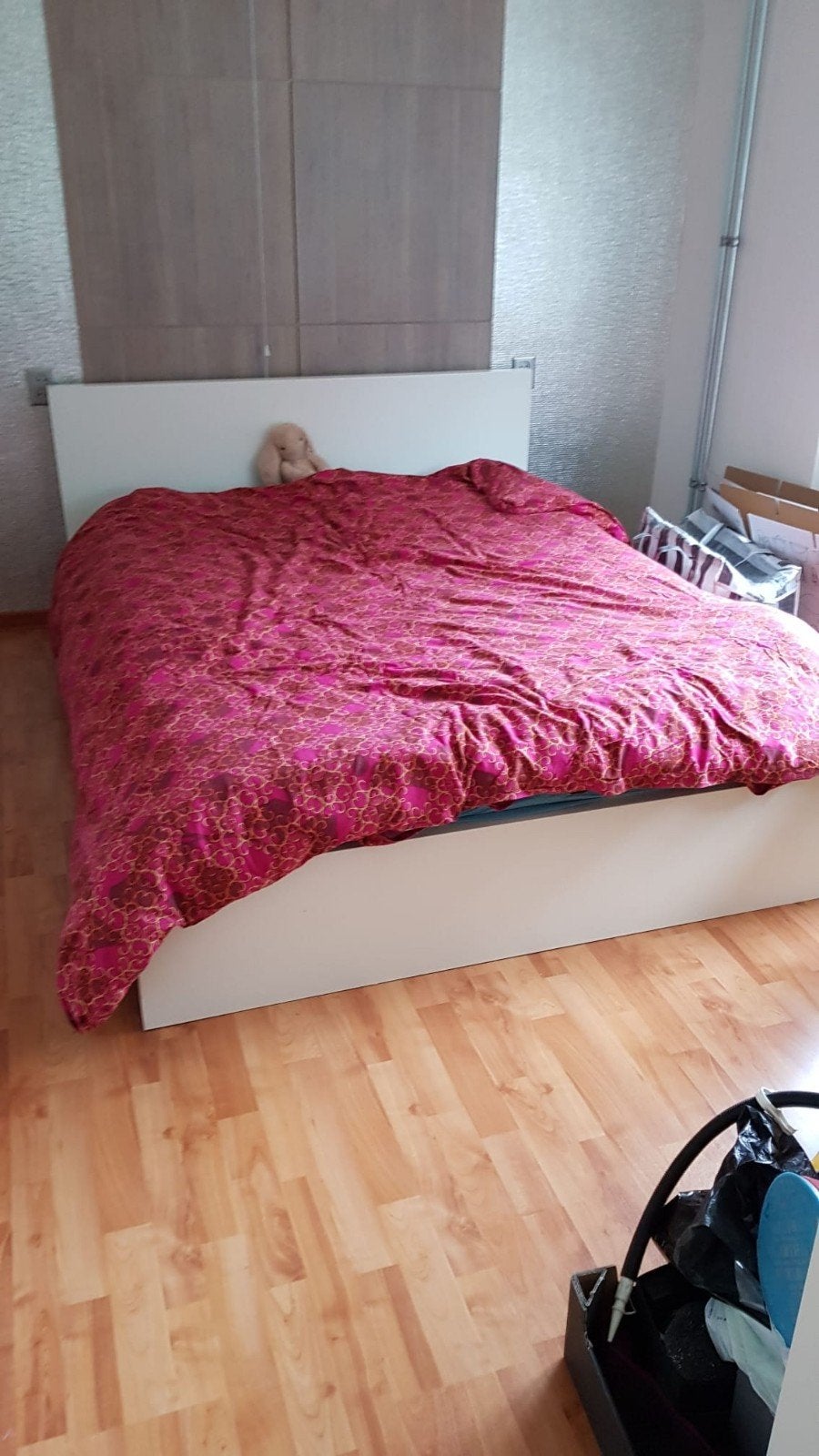 Ikea Malm bed - Tweepersoonsbed 140x200, Huis en Inrichting, Slaapkamer | Bedden, Ophalen, Gebruikt, Wit, Tweepersoons