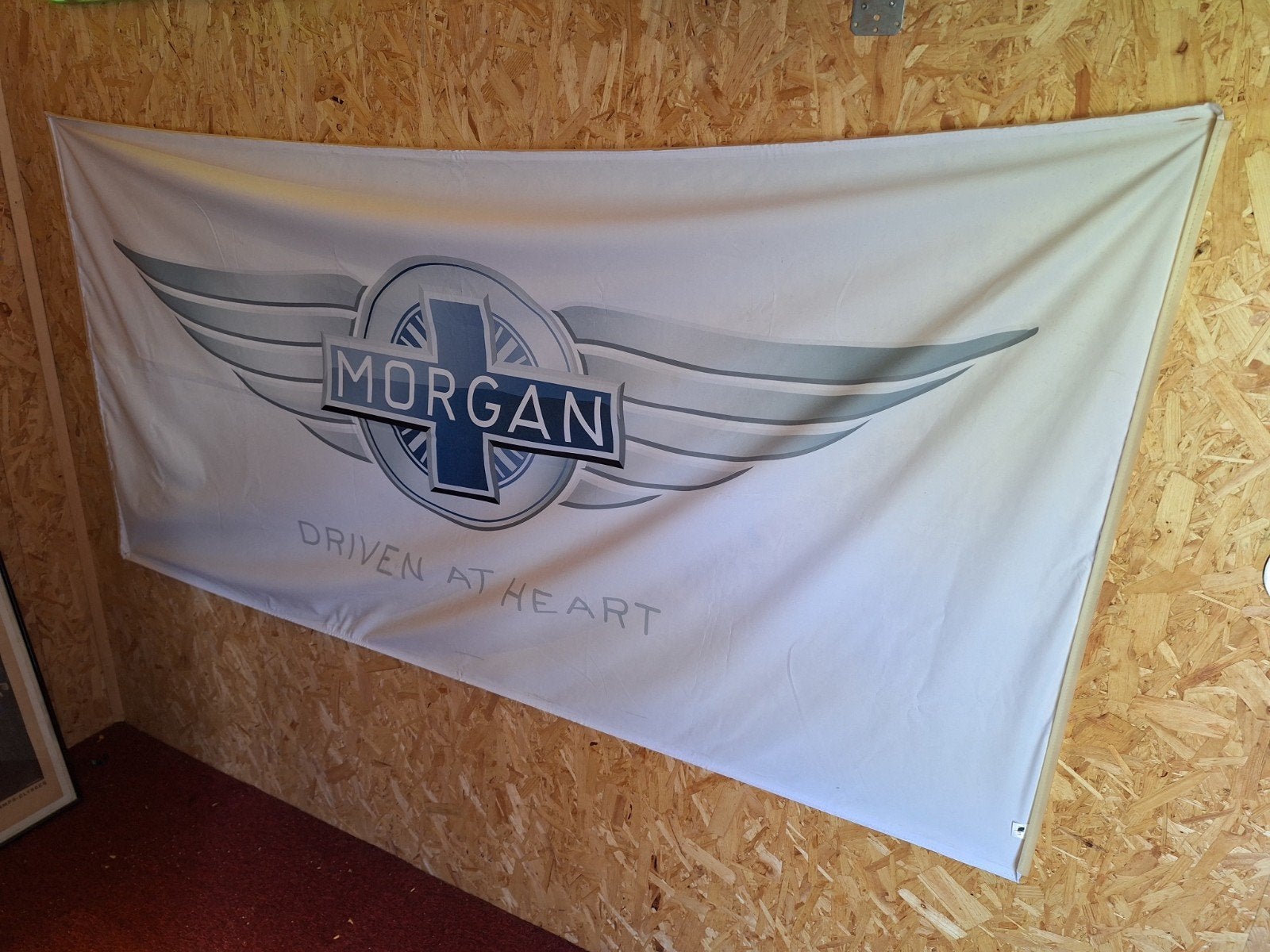 Morgan 'Driven at Heart' textieldoek, Ophalen of Verzenden, Auto's