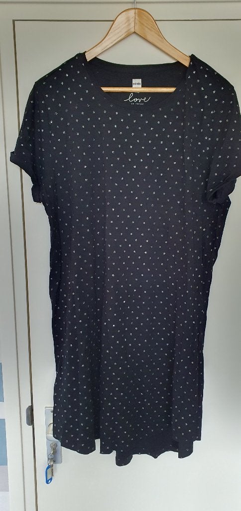 Hema nachthemd met sterretjes - Maat XL, Kleding | Dames, Hema, Ophalen of Verzenden, Gedragen, Maat 46/48 (XL) of groter