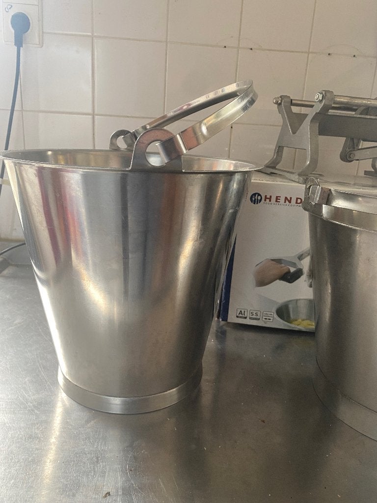 RVS 12 liter emmer, Ophalen, Zo goed als nieuw