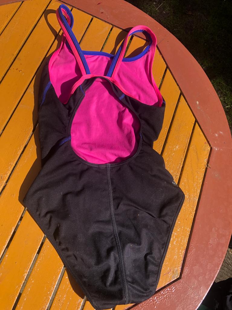 Dames Badpak Nabaiji Zwart Roze Blauw, maat s, Ophalen of Verzenden, Gedragen, Zwart, Badpak
