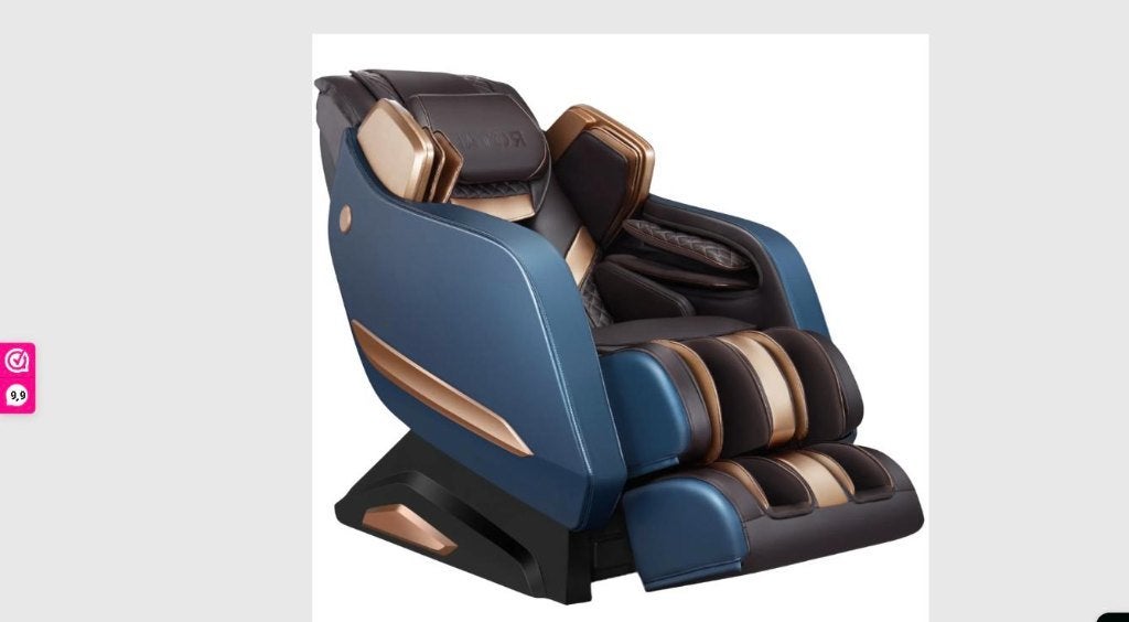 AlienComfort Massagestoel ROTAI Blauw/goud - Nieuw, Ophalen of Verzenden, Nieuw, Massagestoel of Kussen