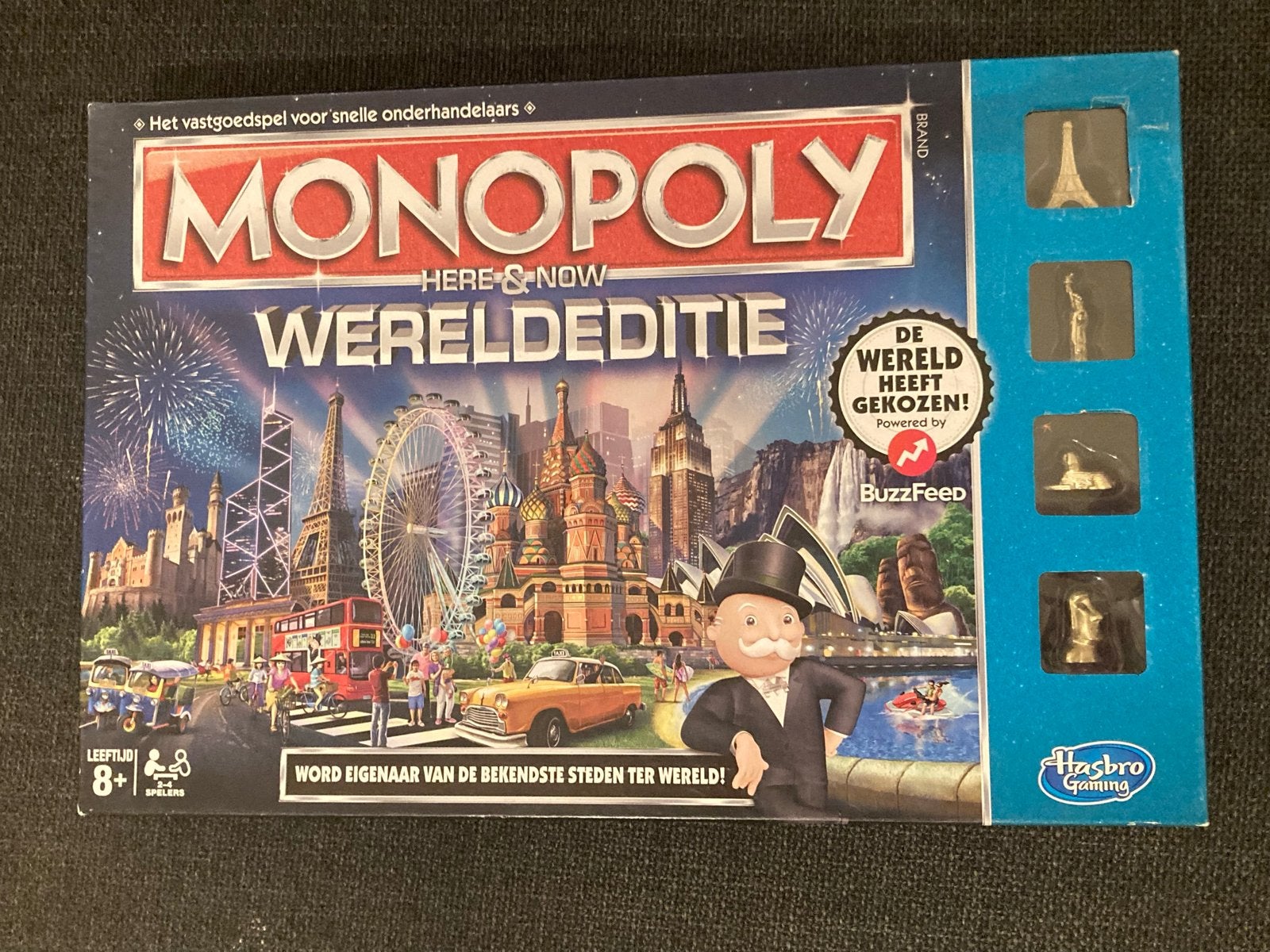 Monopoly Here & Now Wereldeditie Bordspel, Drie of vier spelers, Ophalen of Verzenden, Zo goed als nieuw