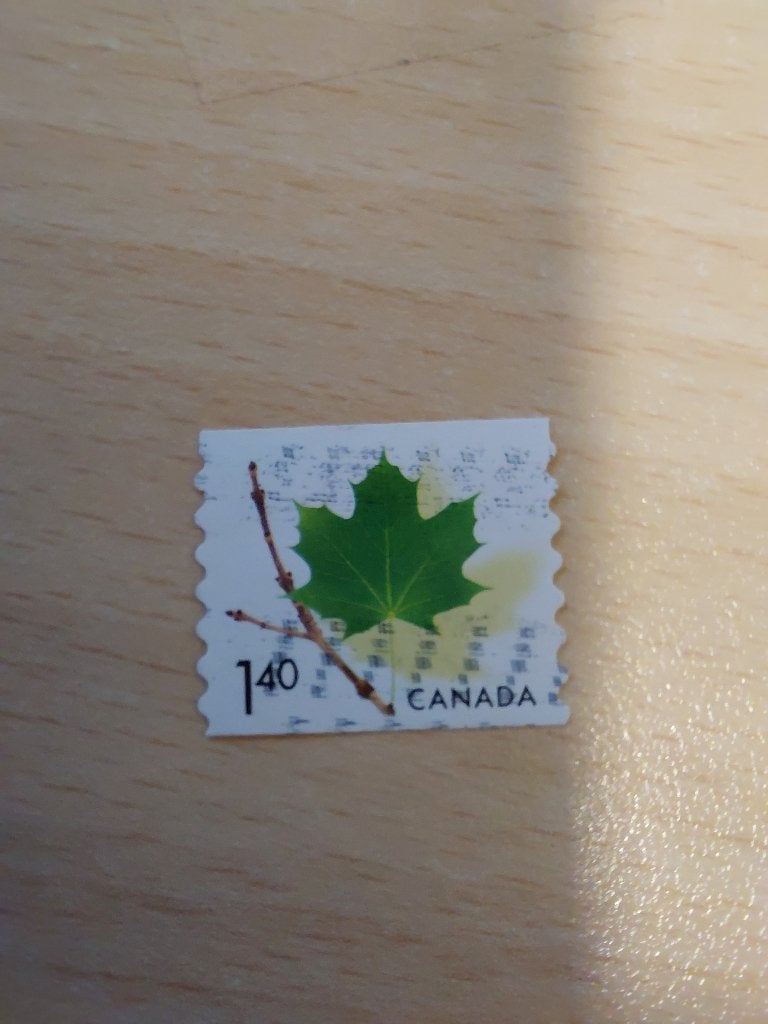 Canada blad Maple Leaf, Ophalen of Verzenden, Gestempeld, Noord-Amerika