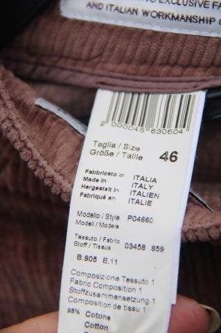 Broek bruin rib Peserico mt 46IT (EU40) Vaste prijs, Maat 38/40 (M), Peserico, Bruin, Ophalen of Verzenden