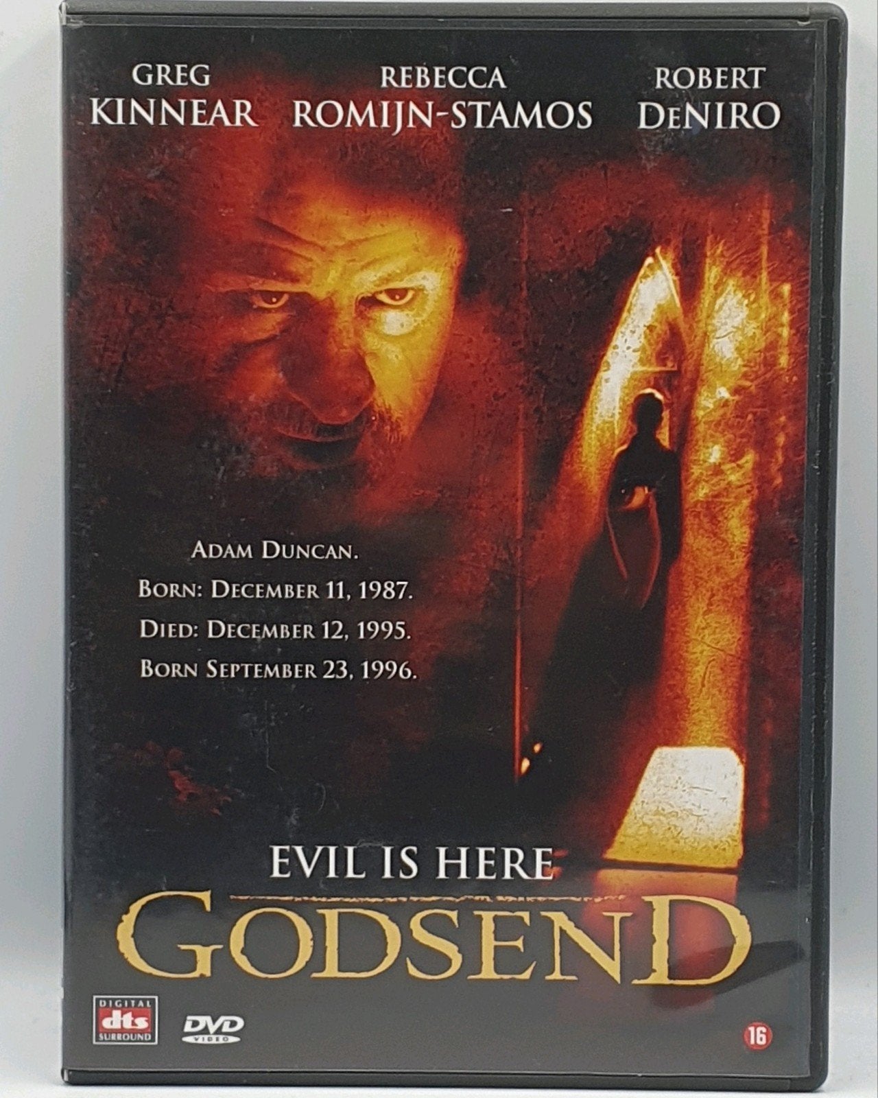Godsend DVD - Psychologische thriller met Robert De Niro, Psychologische thriller, Vanaf 16 jaar, Nederlands, Inclusief doosje