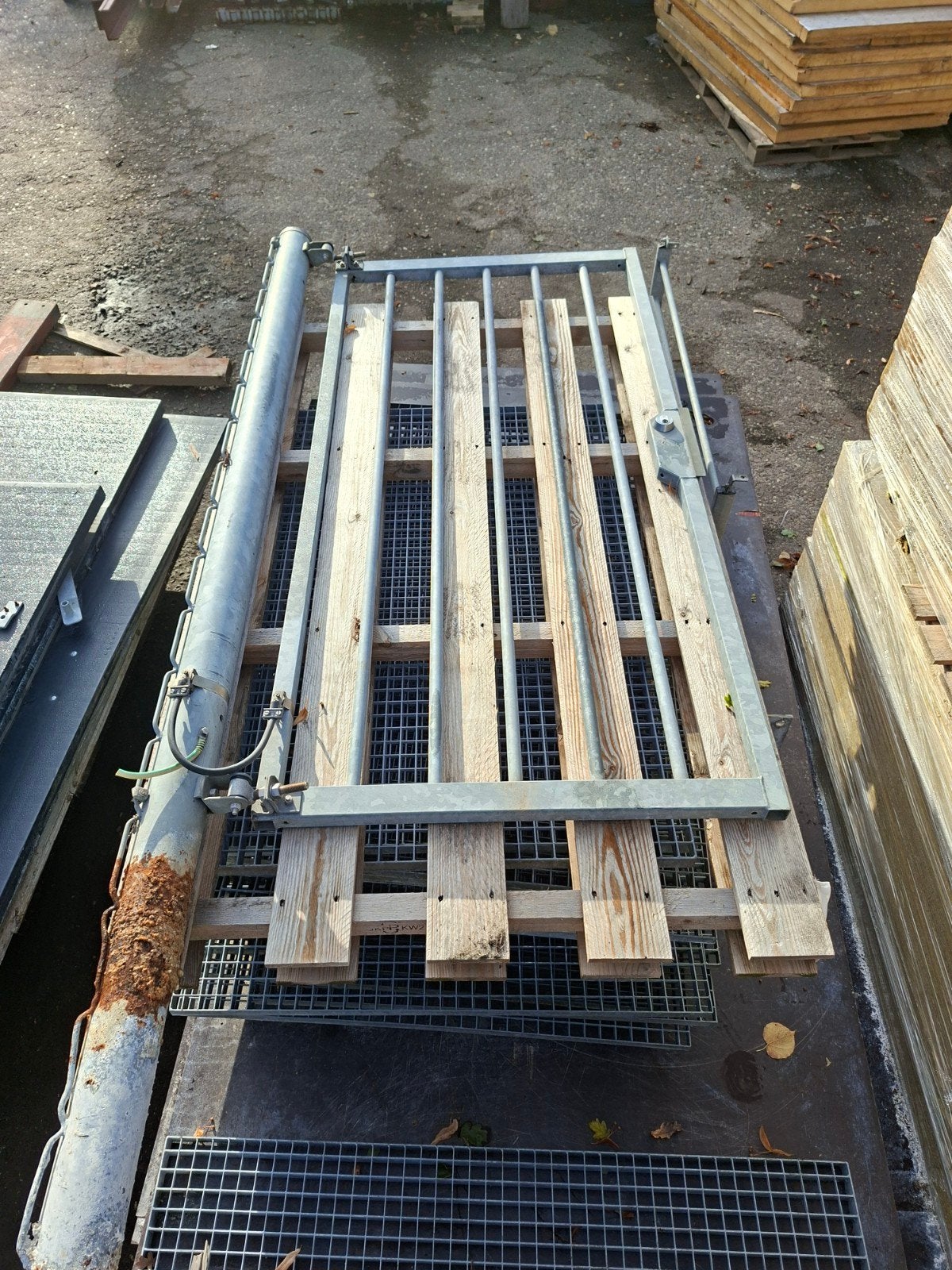 hekwerk poort Heras, Tuin en Terras, Ophalen, Met poort, Gebruikt, Tuinhek