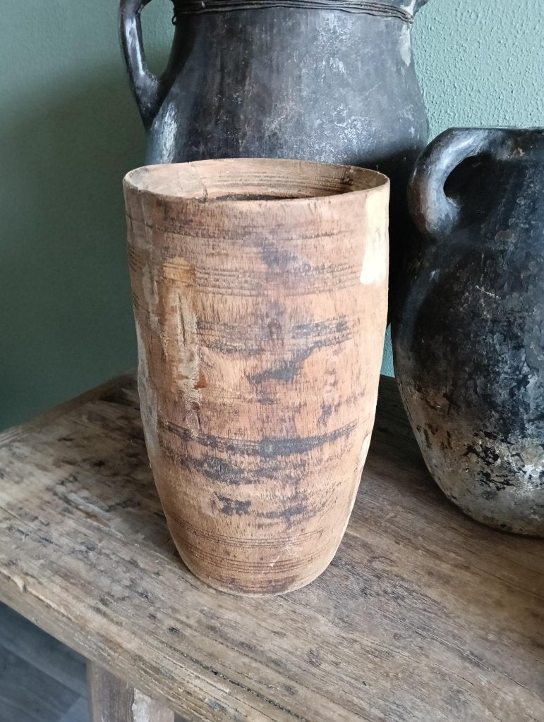 Aura Peeperkorn kruik 27 cm hoog, Ophalen of Verzenden, Zo goed als nieuw, Hout, Landelijk