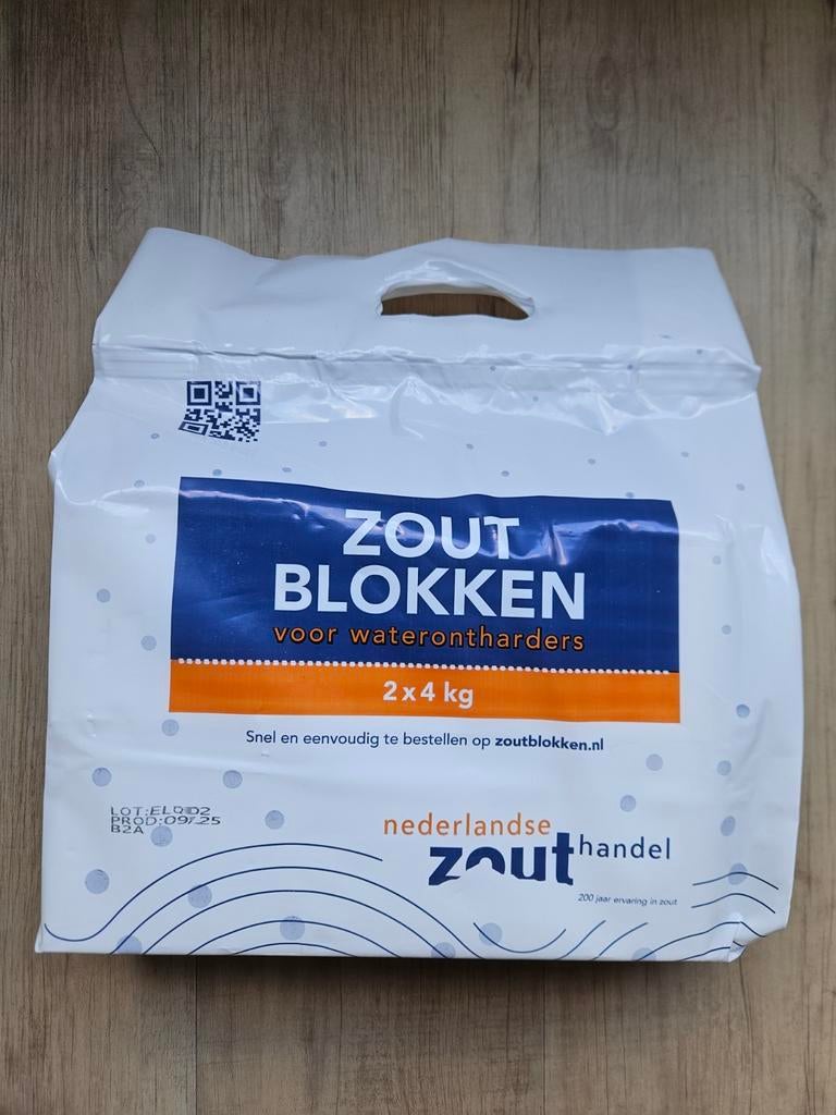 Zoutblokken voor waterontharder - 2x4 kg, Witgoed en Apparatuur, Waterontharders, Ophalen, Nieuw