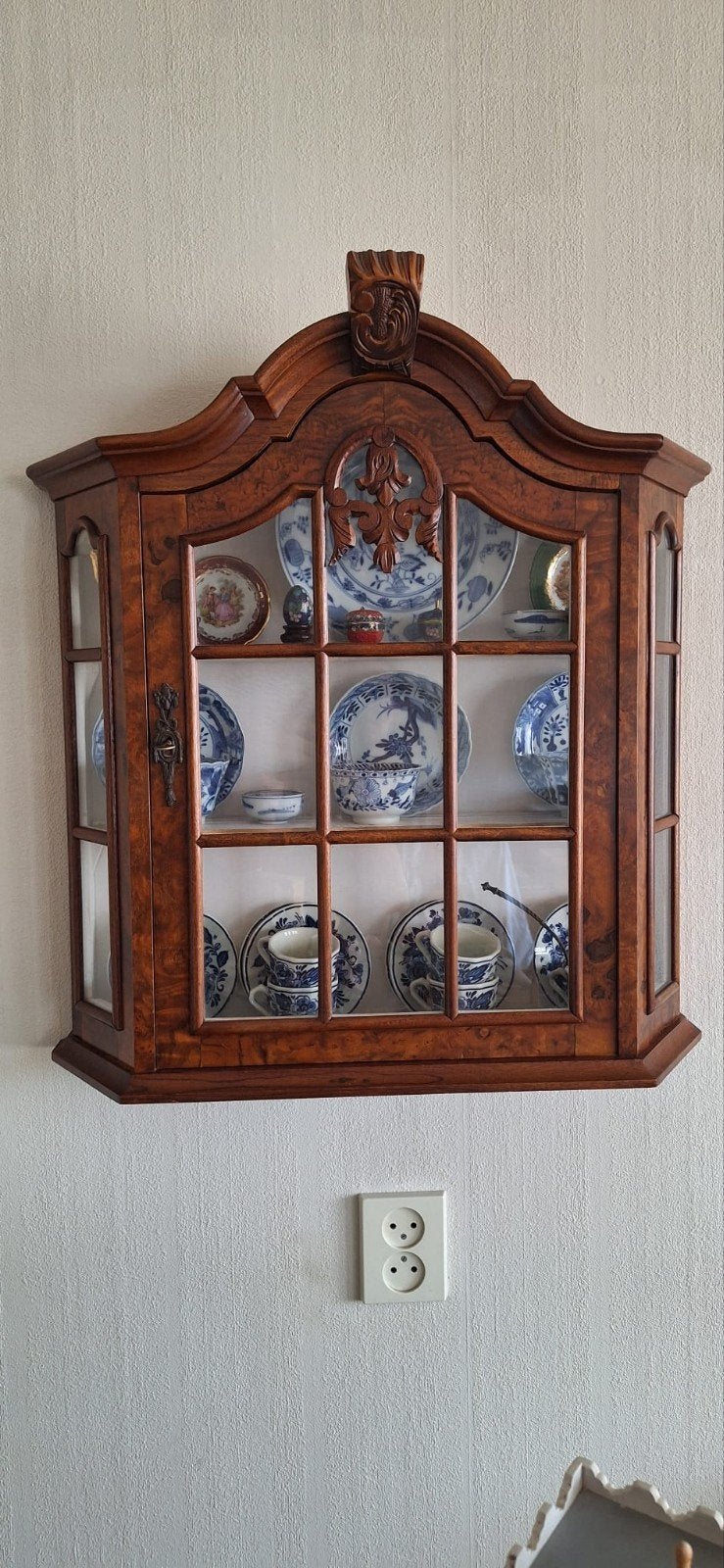 Vitrinekast - Wandkast met Glas, Antiek en Kunst, Ophalen